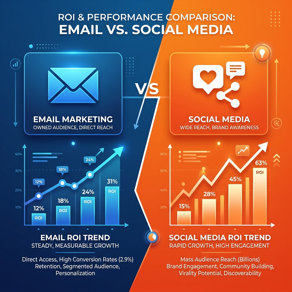 Email Marketing vs Social Media Marketing: Which Drives Better ROI in 2026?